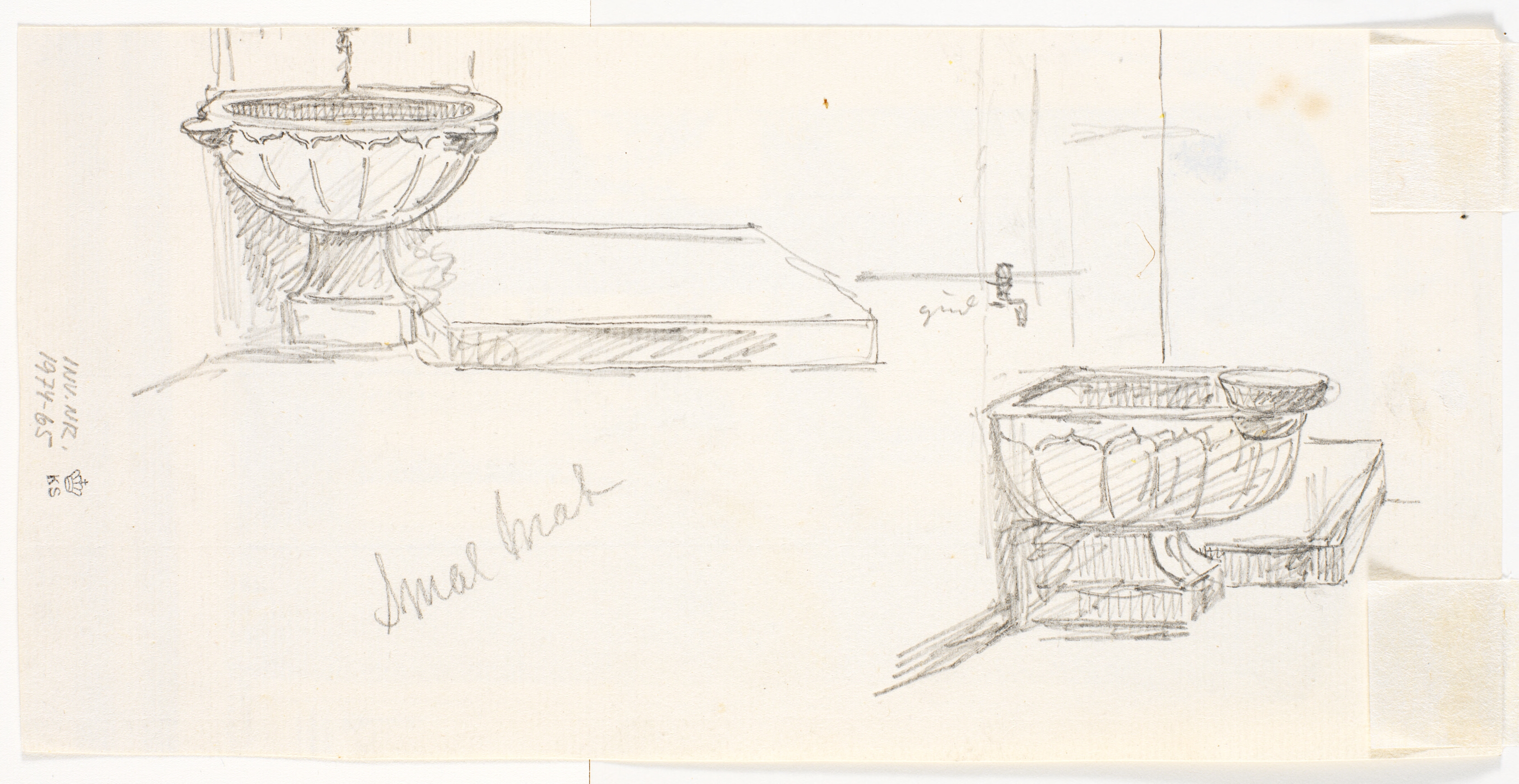 To studier af en fontæne